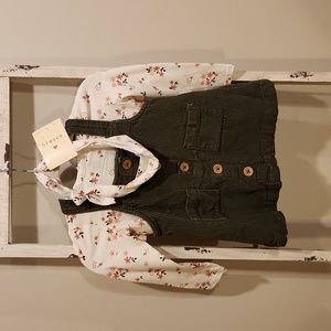 Btween Floral Jumper Dress with Bow 18 Months